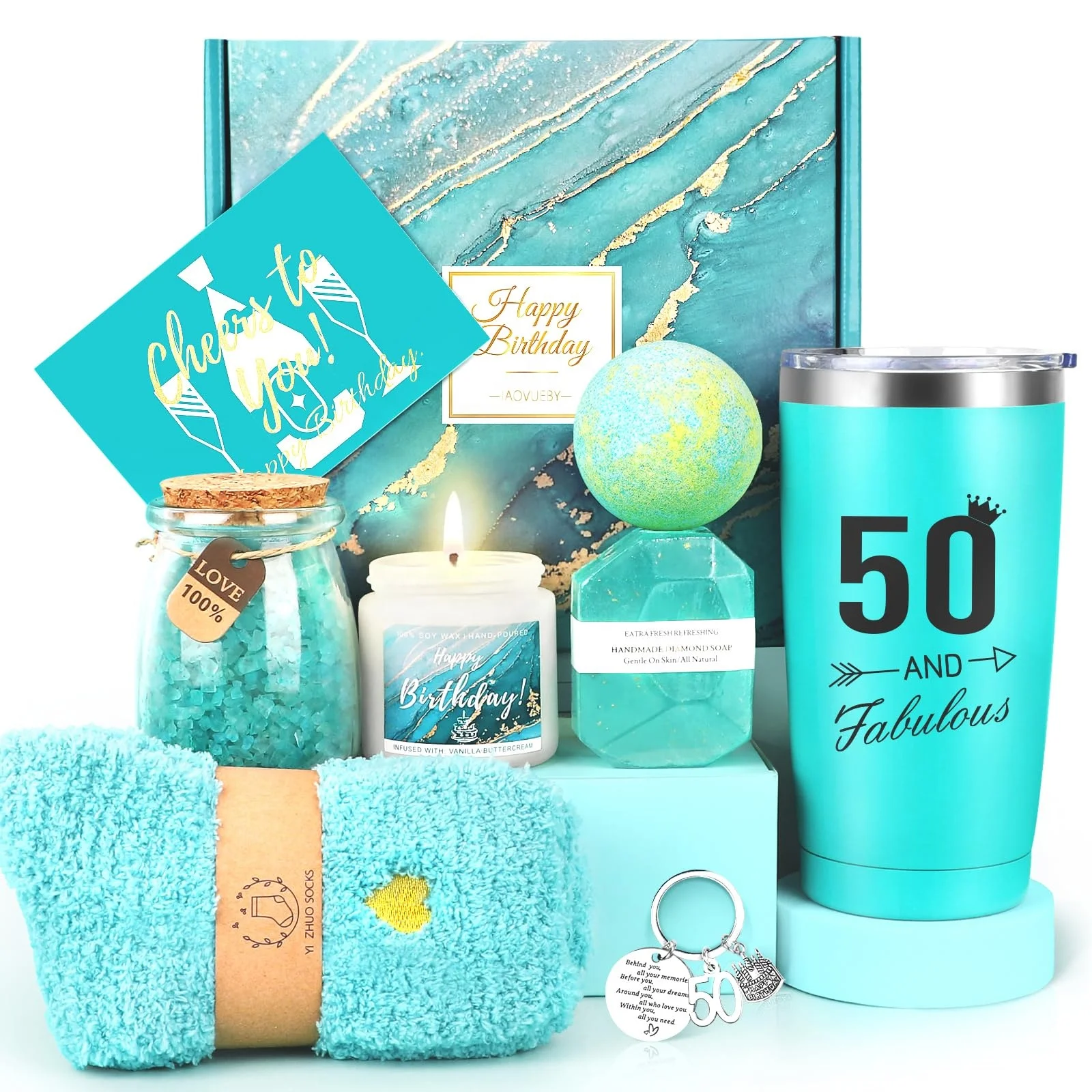 WIDEAL Birthday Gifts  for Women 50 Fabulous Gifts Baskets Unique 50th Birthday Gifts Ideas