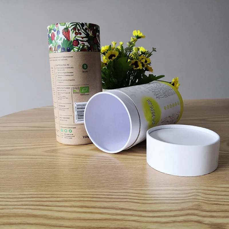 Круглая картонная подарочная коробка, роскошная коробка на заказ, Упаковочная картонная трубка с экологически чистым бумажным материалом