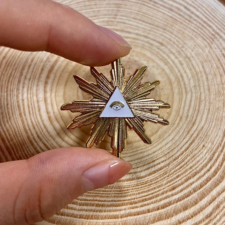 Wholesale Custom Company 3D Gold Metal Silk Flower Logo Soft Enamel Pins For Clothes