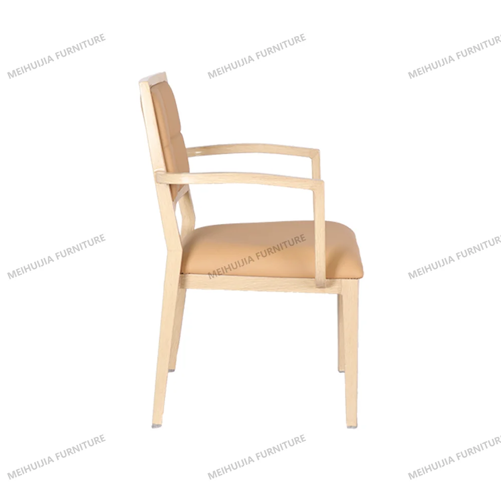 Hot Sale Factory Price Banquet Hall Use Aluminum Stackable Imitated Wood Dinner Chairs For Sale
