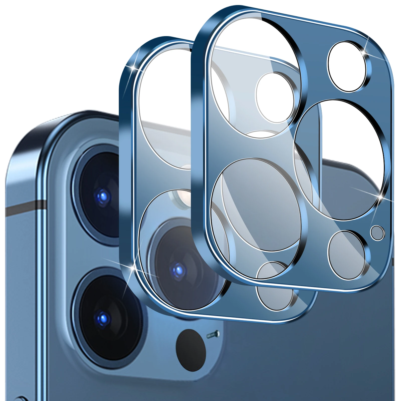 Full Glue Camera Tempered Glass protector for Mobile Phone metal Camera Lens screen Protector for iPhone 13 12 Pro/Pro max 11