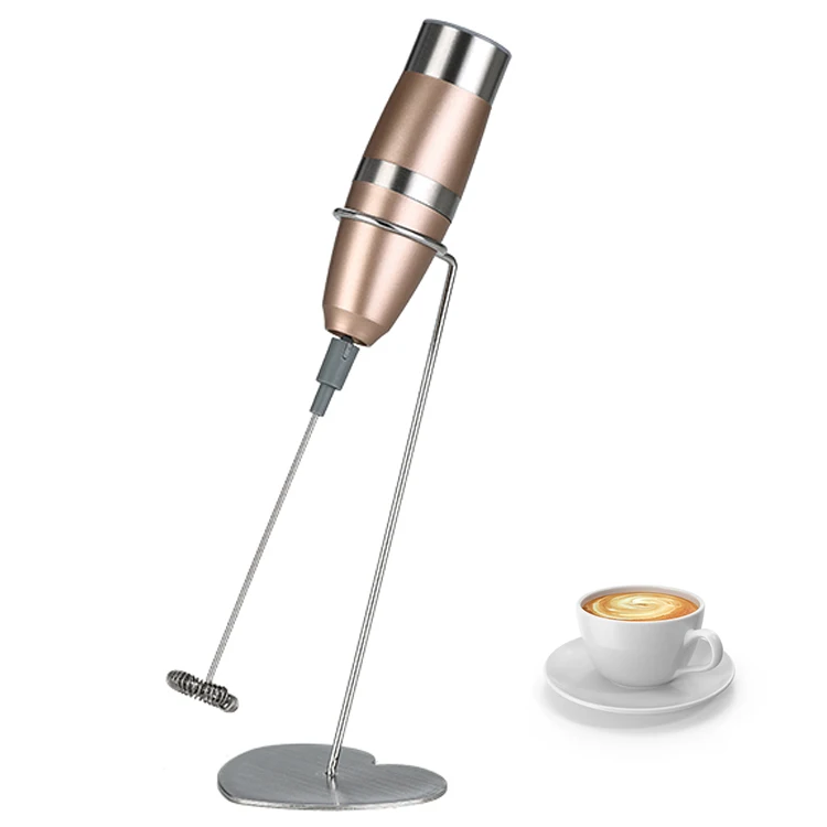 Battery Operated Custom Logo Wholesale Coffee Mixer Handheld Frother Portable Foam Maker Electric Milk Frother With Cup