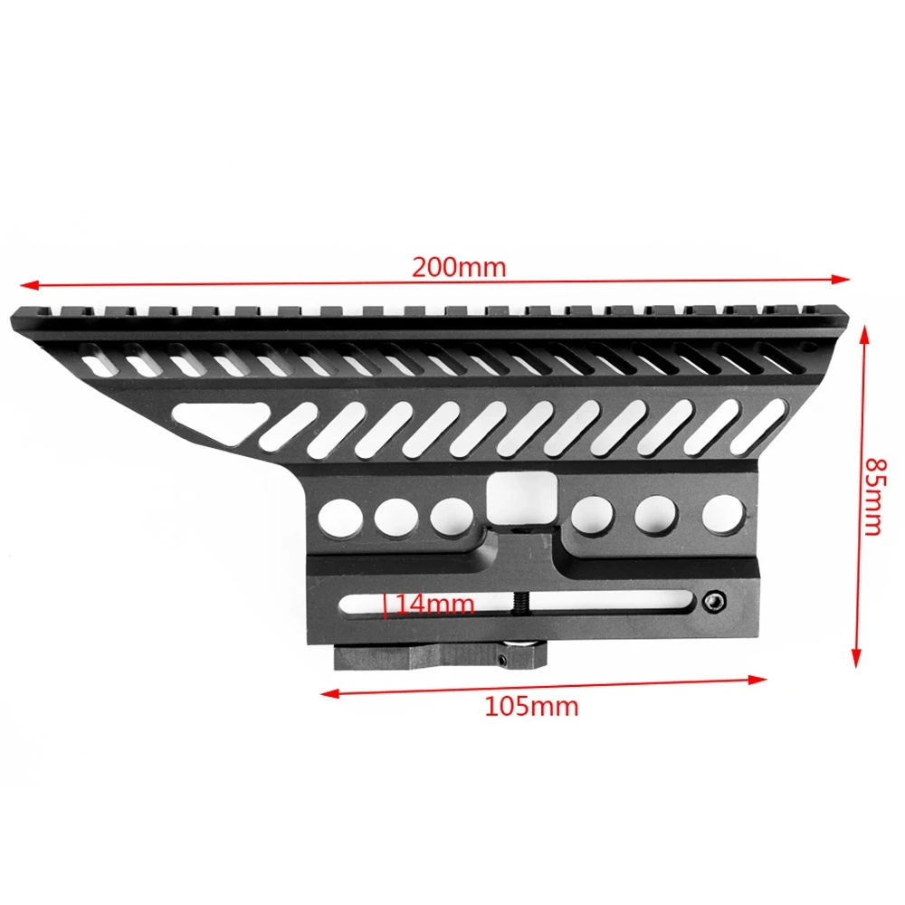 Tactical CNC Aluminium AK 47 74 B-13 Picatinny Weaver Base Mount QD 20mm AK Series Rail Side Mount For AK Accessories