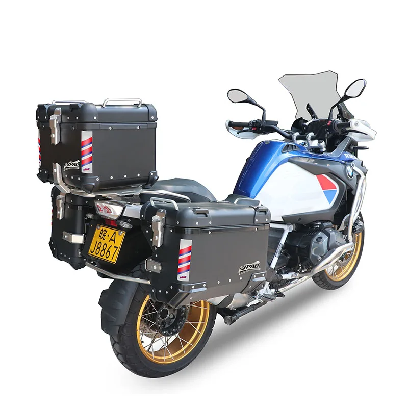 Оптовая и розничная продажа, Высококачественная алюминиевая боковая коробка для мотоцикла и верхняя коробка для BMW R1250GS