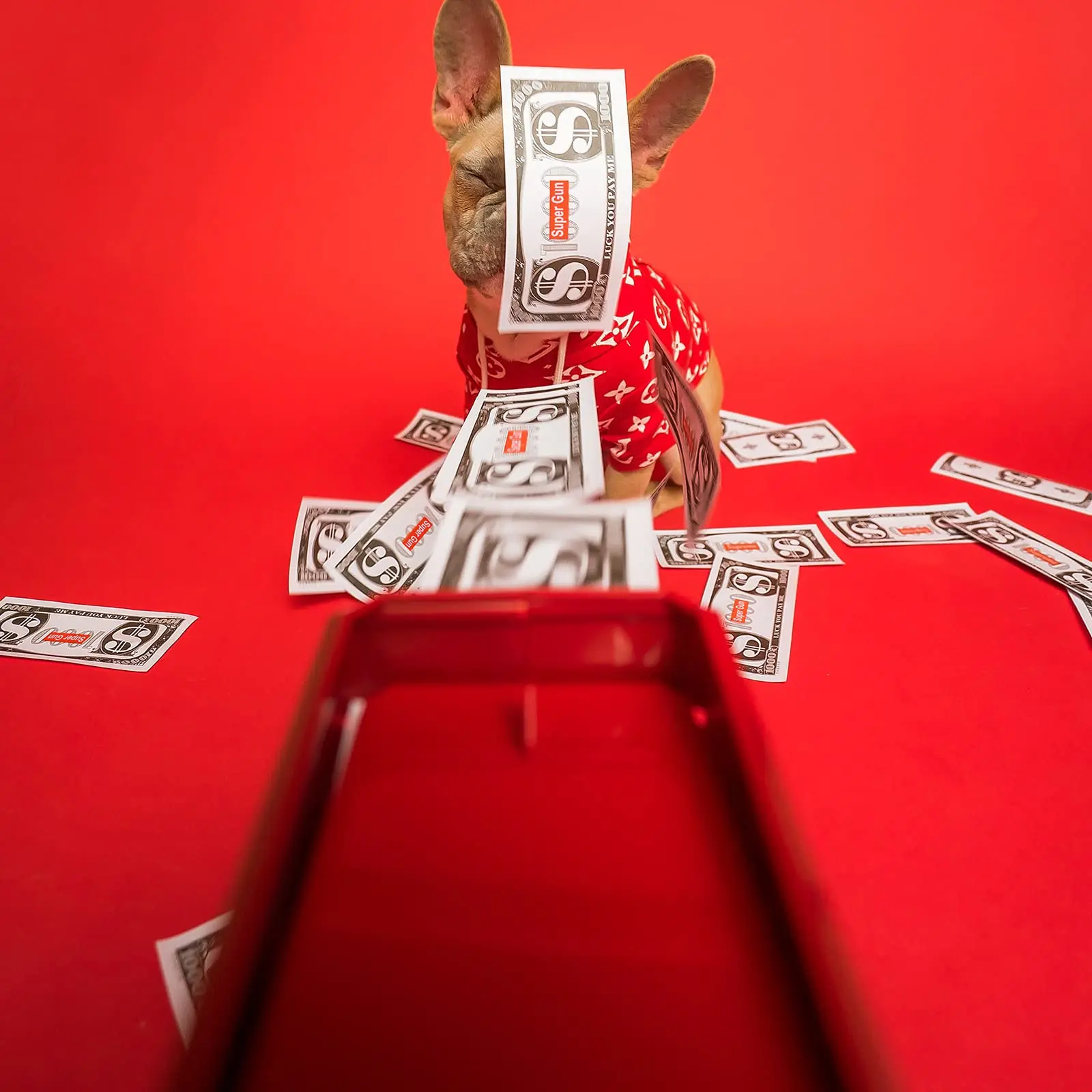 2022 hot selling creative gift money gun spray  money rain spread toy gun line up cash cannon money gun