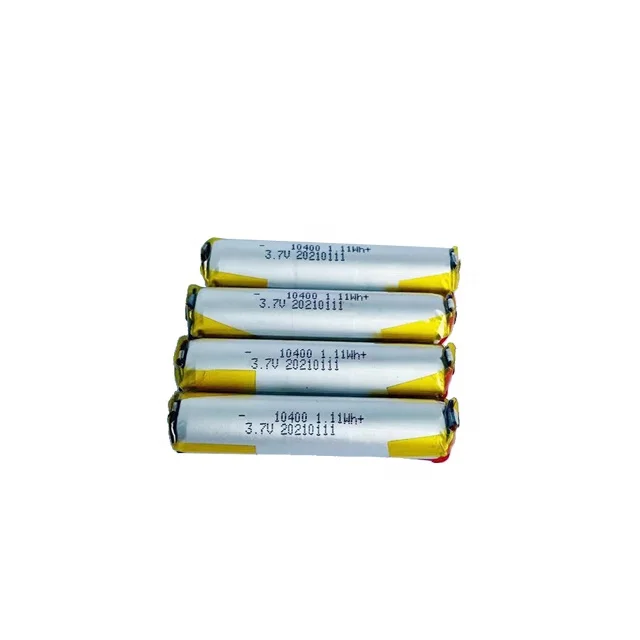 3.7V 10400 10500  75400 78460 08400 300mah cylindrical lipo battery li ion lithium polymer battery