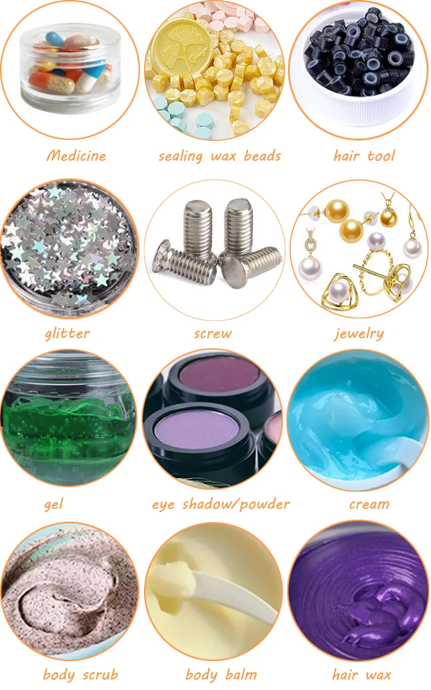 plastic cosmetic jars stackable 5g 10g 30g 40g clear ps plastic cream jars with clear screw lids