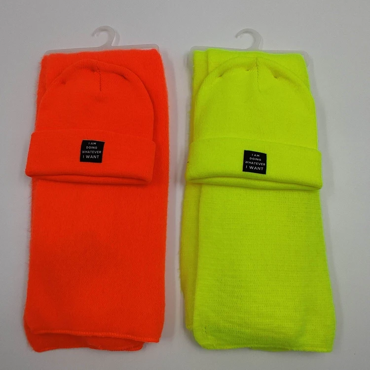 cotton neckerchief neckerchief scout jacquard yarn dyed iridescent tip hat and scarf set iridescent warm