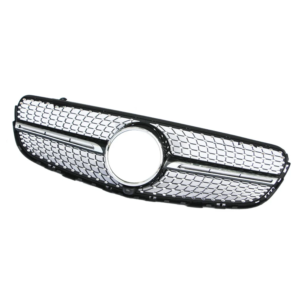 Car Front Grille Black Silver ABS Front Grille For Mercedes Benz GLC Class W253 X253 Grill 2015 - 2019 Style