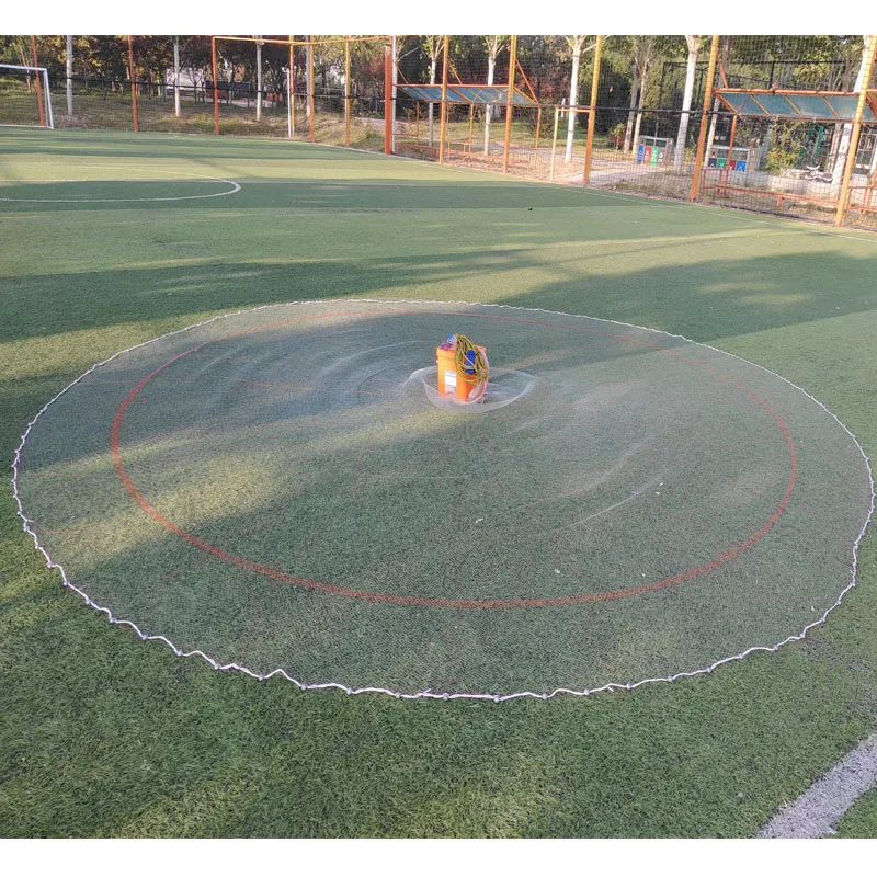 Professional Japanese Nylon Fishing Net High Quality Cast Net with Double Knot Olive Sink Lead Large Bottom Pocket Net