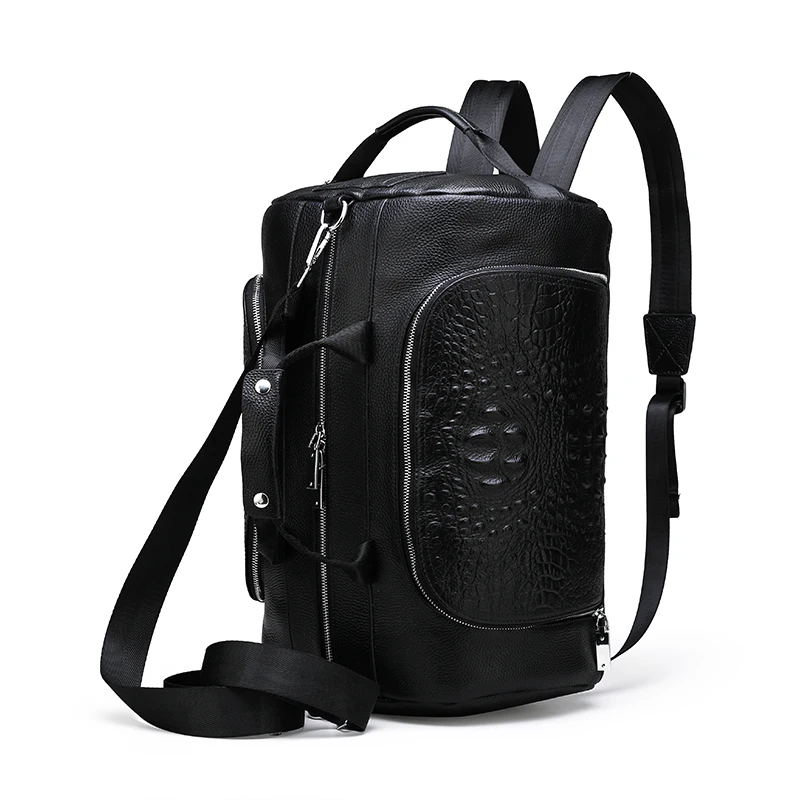 Custom logo hiking backpacks large capacity waterproof outdoor backpack bag travel leather backpack