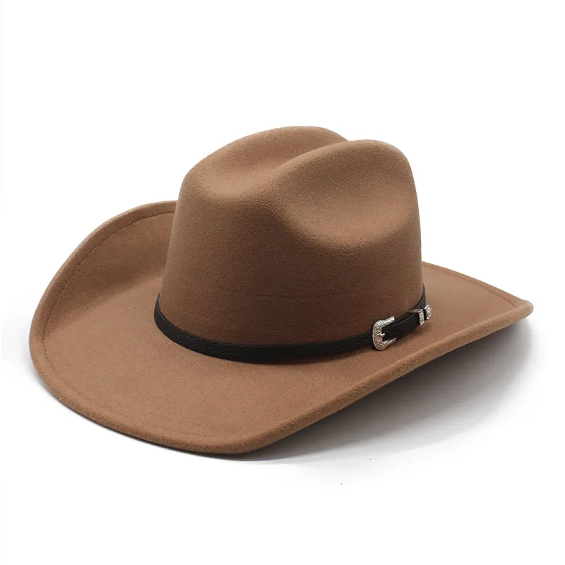 Wholesale New Style Western Cowboy Top Hat for Men Unisex Texas Black Hat for Adults for Party