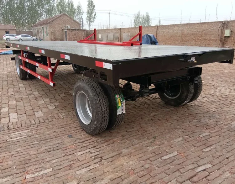 Agricultural use Double tyre platform trailer flat trailer for sale