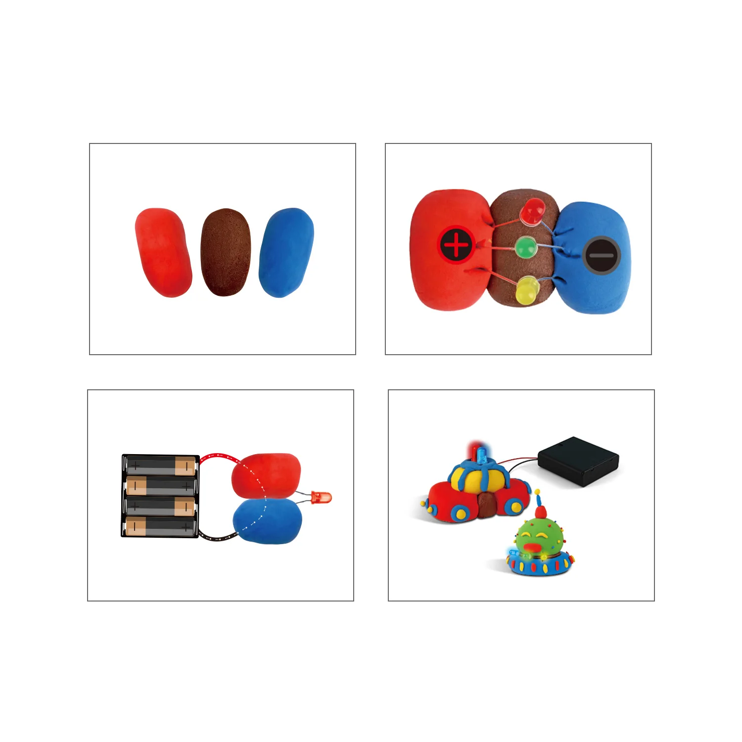 2023 kid eco friendly safety make your own circuit science clay toy educational toys for kids electronics