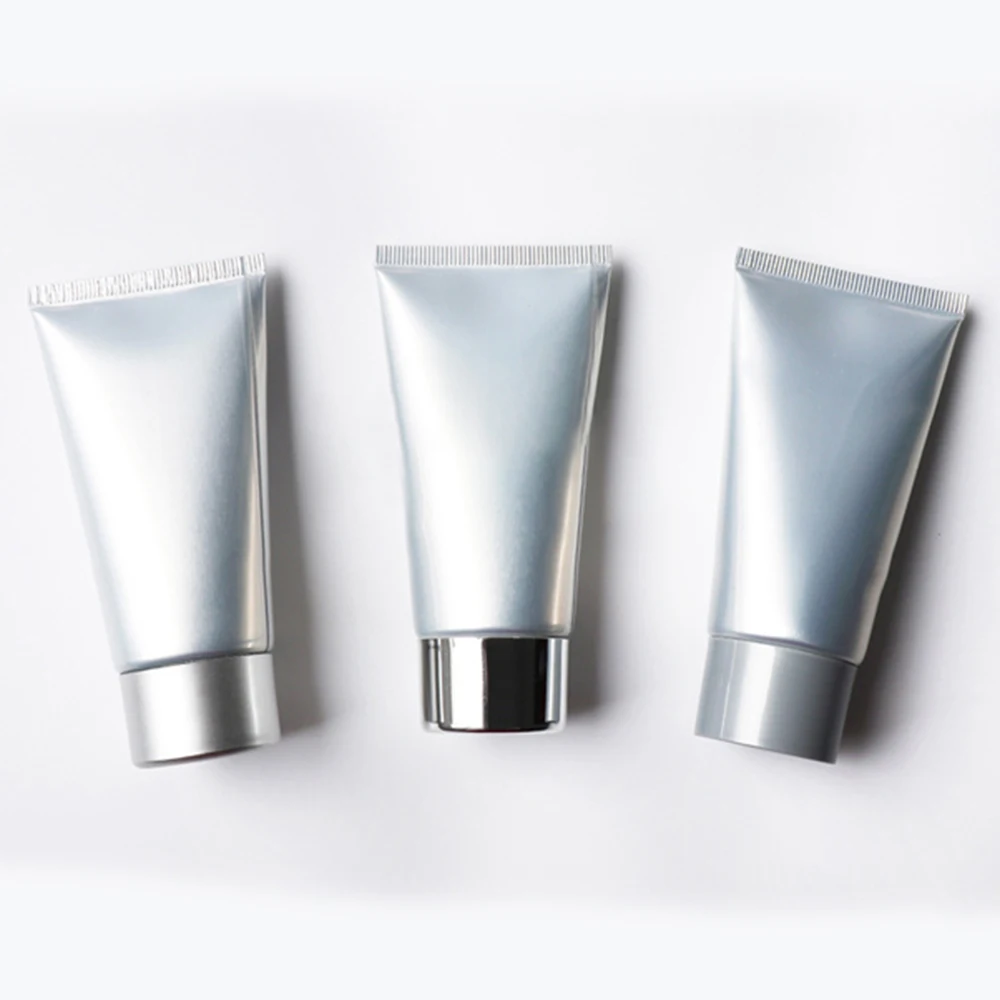 Popular 2024 cosmetic aluminum tubes primer base squeeze tube hand cream facial cleanser lotion tubes