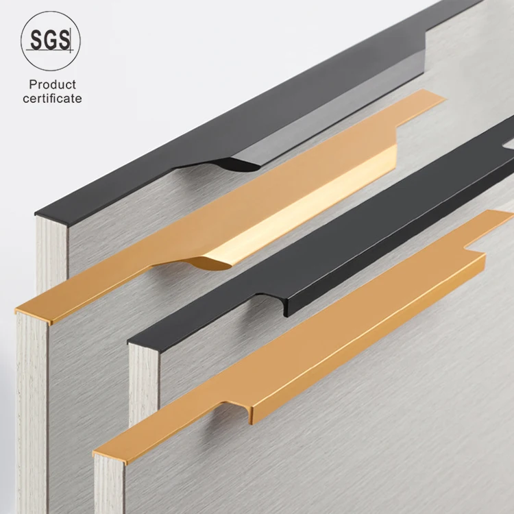 Drawer Cabinet Bedroom Modern Wardrobe Handles Double Colors Aluminium Profile kitchen Handles