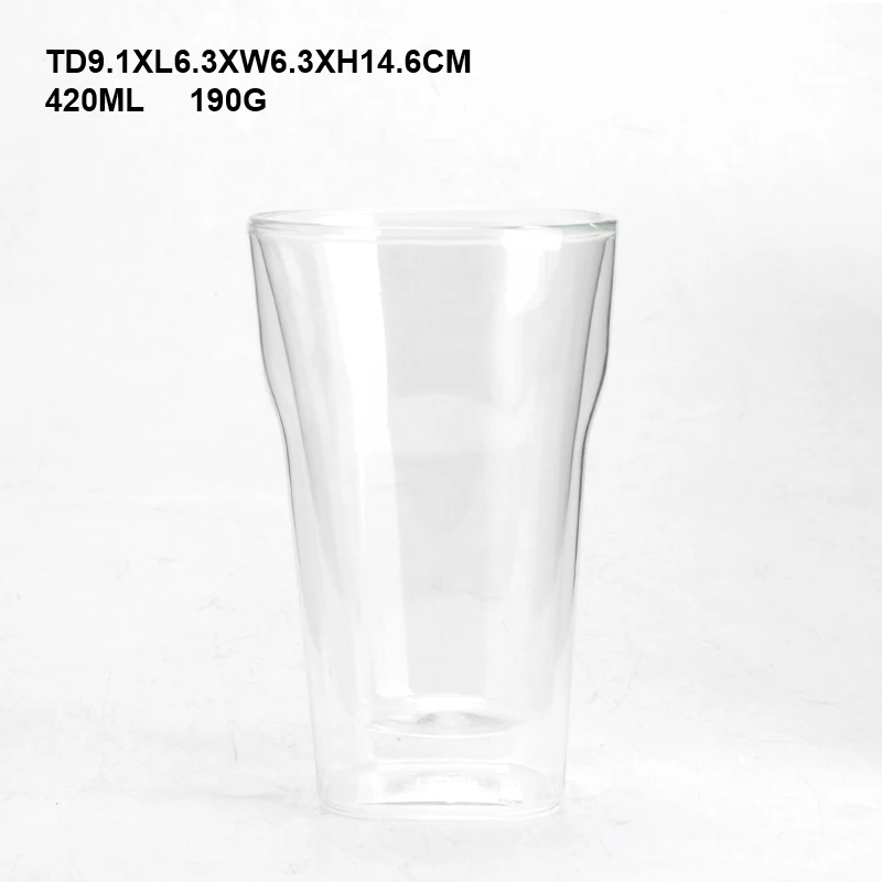 Home thickened creative personality double glass craft beer juice glass