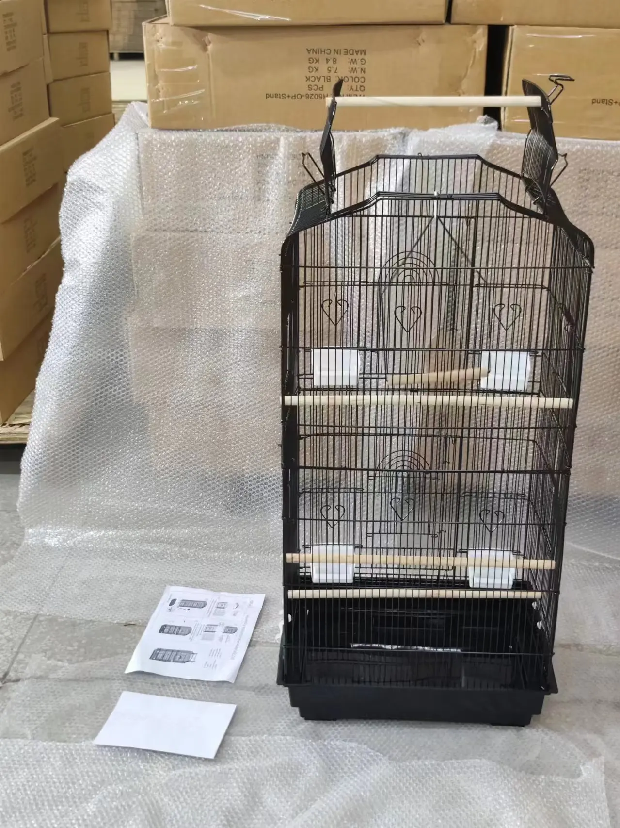 European Style 105cm Tall Large parrot bird cage multi-layer outdoor bird cage Oversized Luxury Villa Bird Breeding Cage