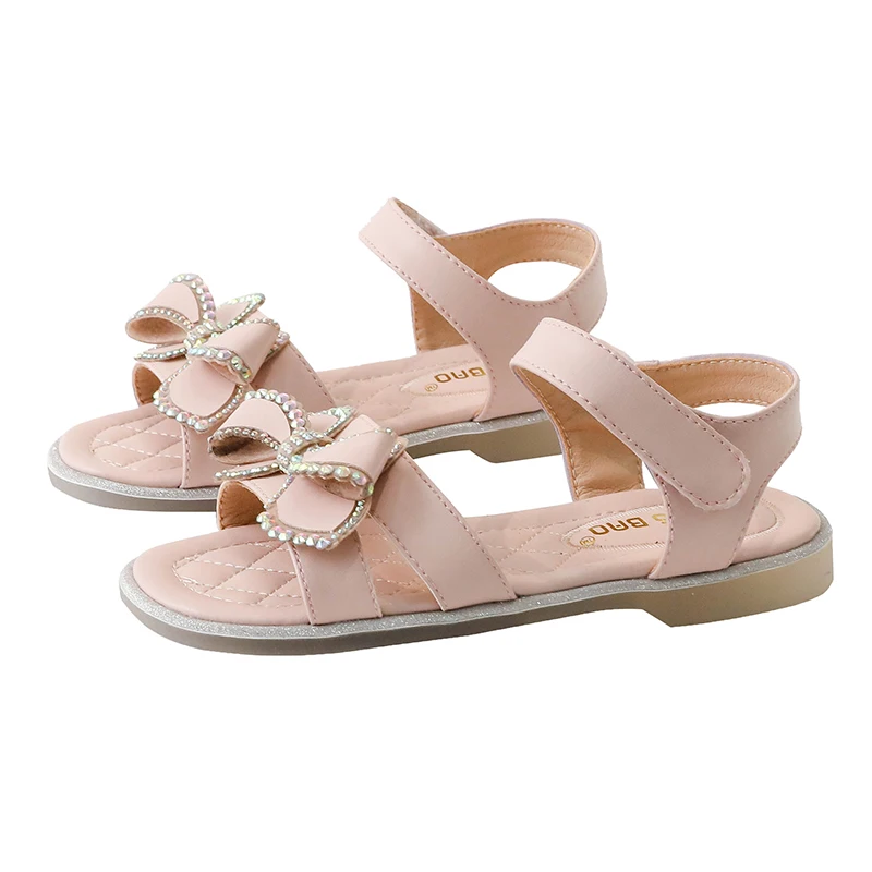 Детские сандалии для девочек, мягкая подошва, летняя обувь принцессы