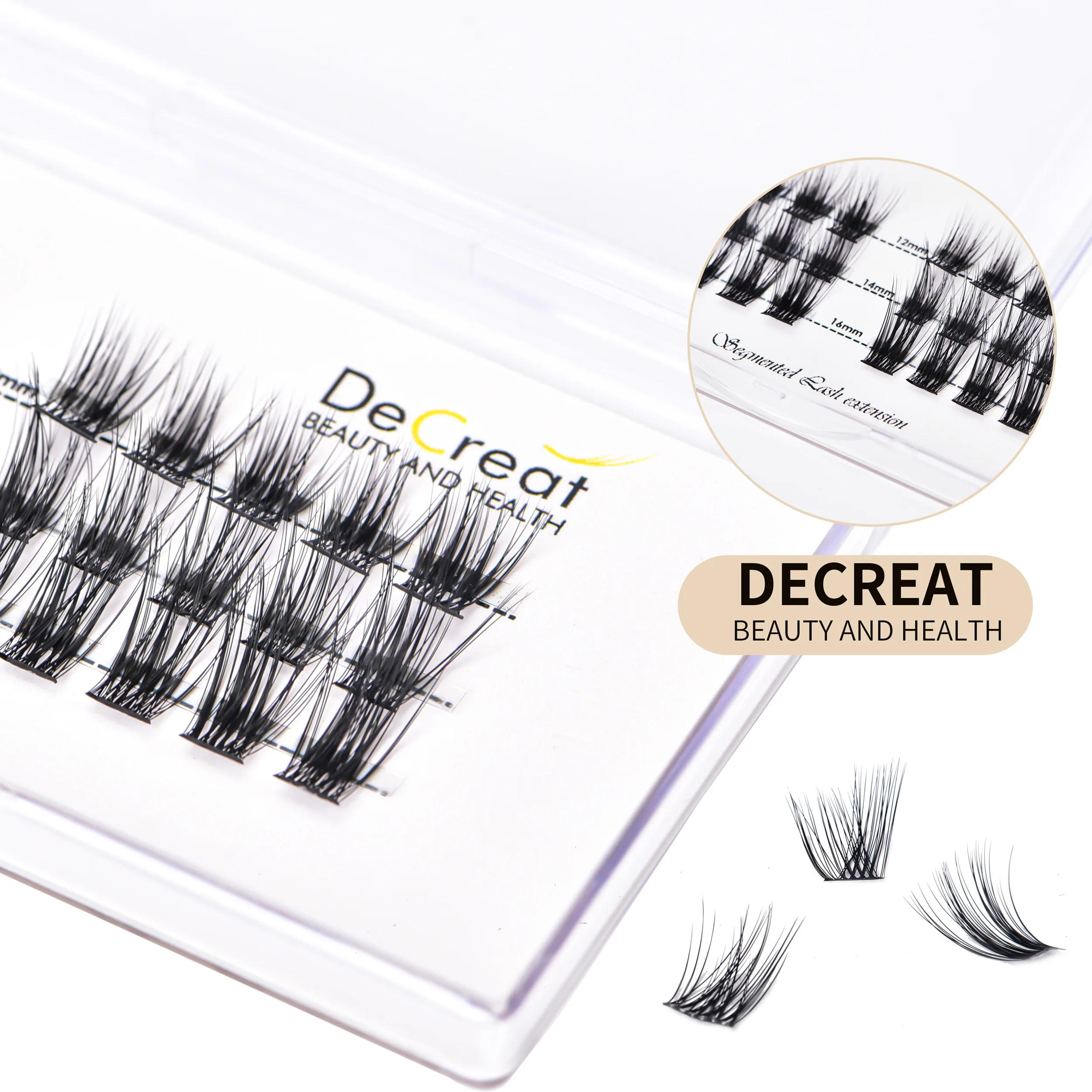 2022 New Hot-selling Trend In home Natural DIY lashes Extension Segment Lashes