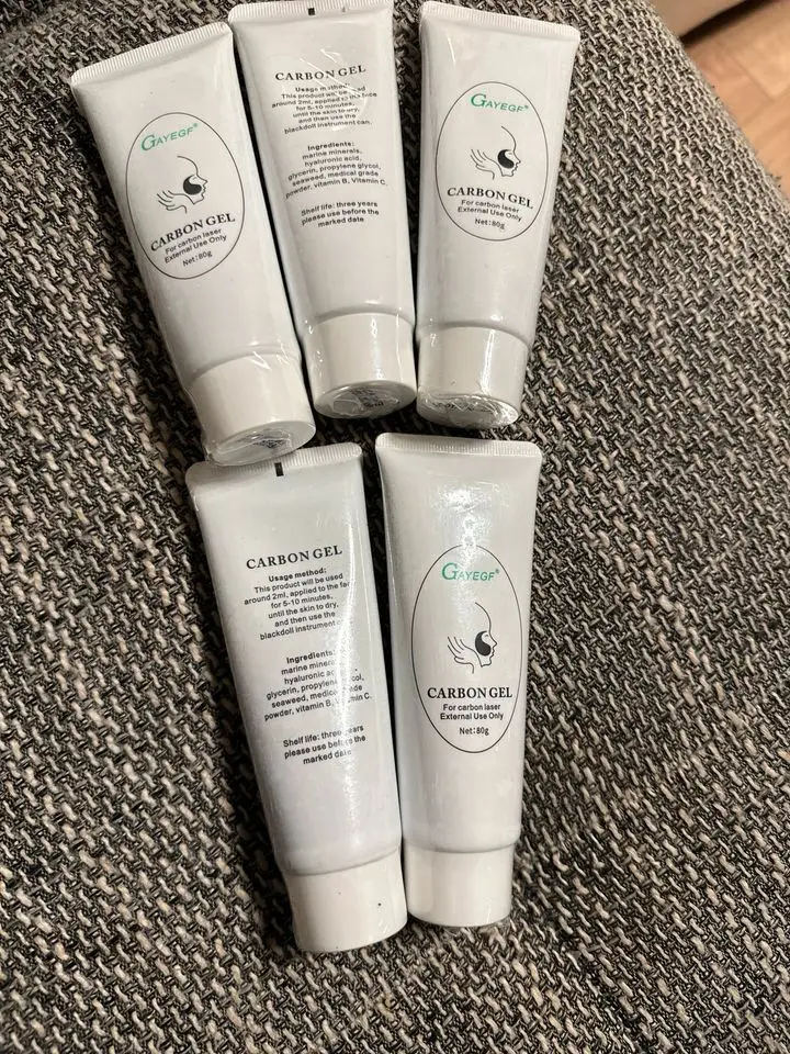 Soft Black Doll Treatment Carbon Gel Facial Nd Yag Cream Carbon Peeling Gel For Laser Carbon Bel 80 ml