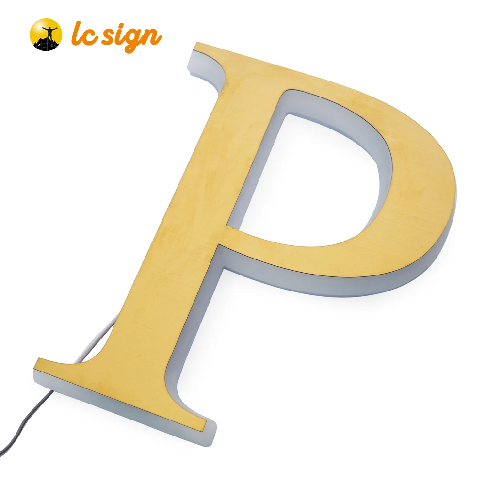 Custom front lit electronic sign car logo or invitation led letters for sign company names