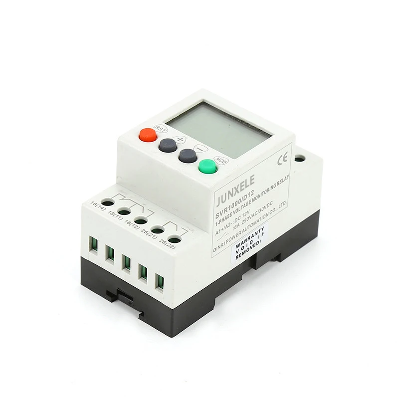 Three phases voltage monitoring relay adjustable rated voltage 220-460V over&under voltage protector