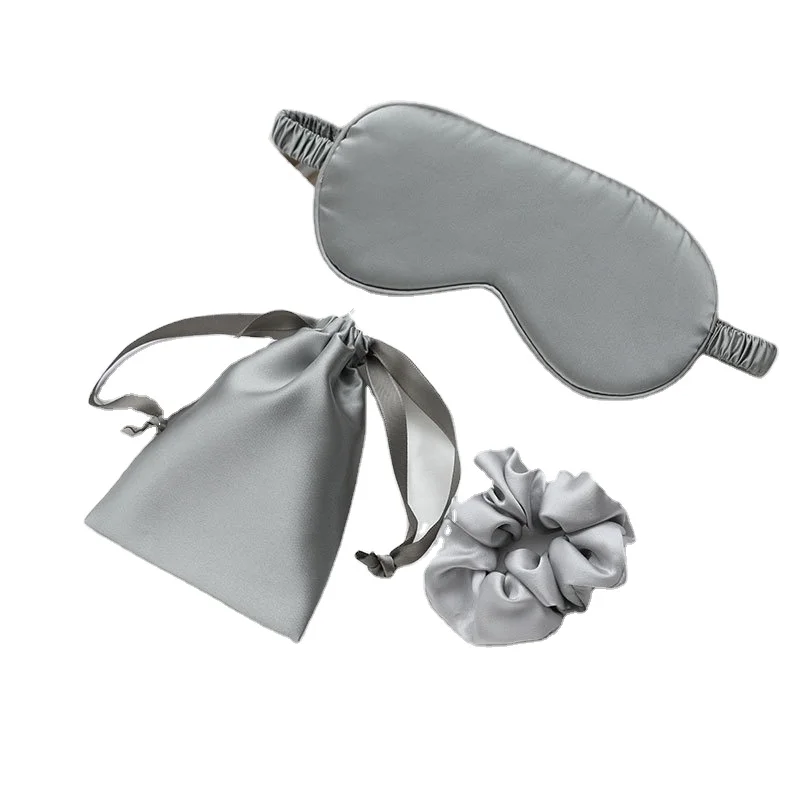 Cheap Private Label Drawstring Bag Travel Sleep Silk Satin Sleep Eye Mask