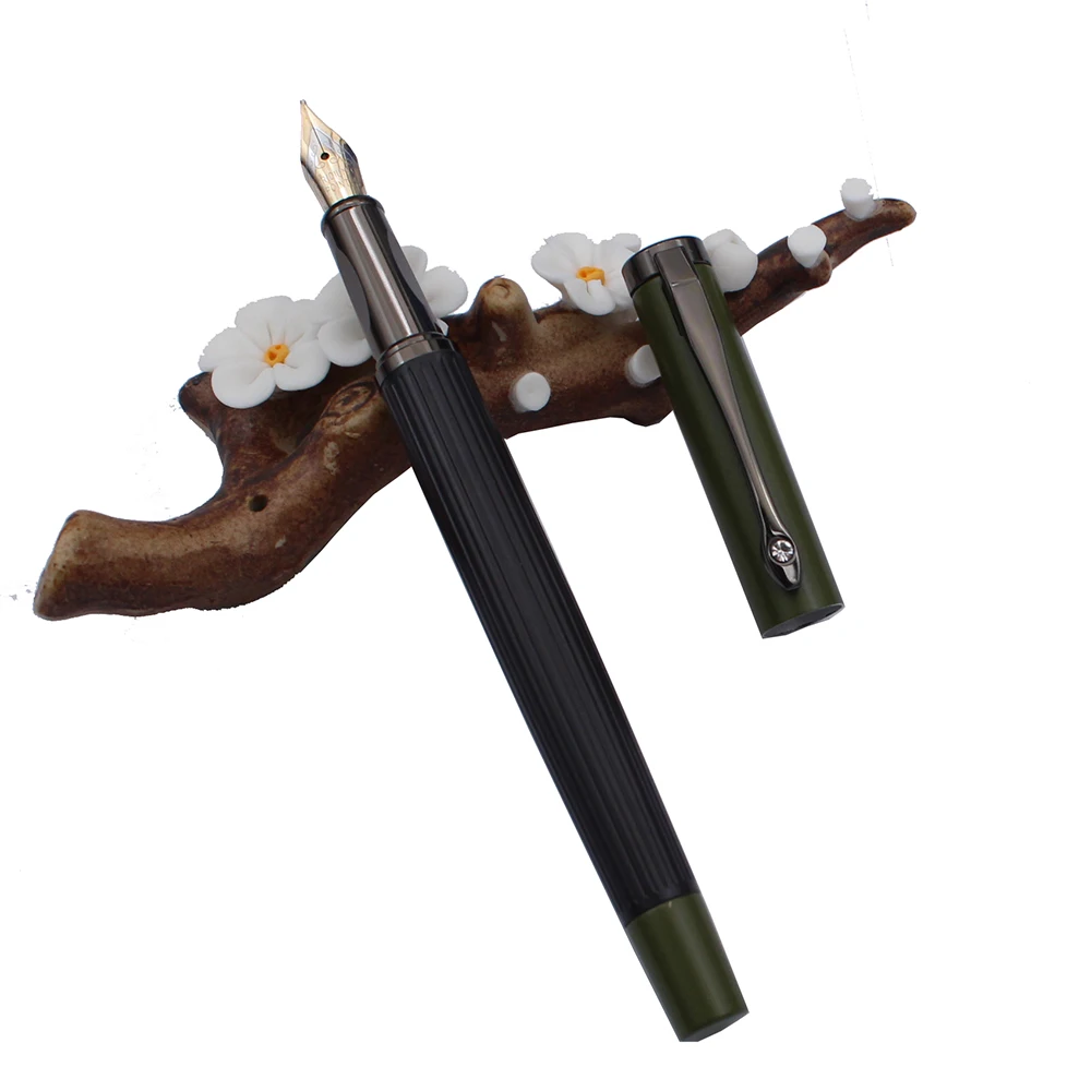 High Quality Luxury Fountain Pens With Brass Scratch Custom logo Gold Fountain Pens