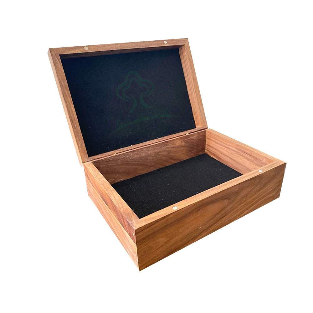 Solid Wood Storage Box with Magnetic Lid Walnut Wood Gift Packing Box Decorative Wood Box