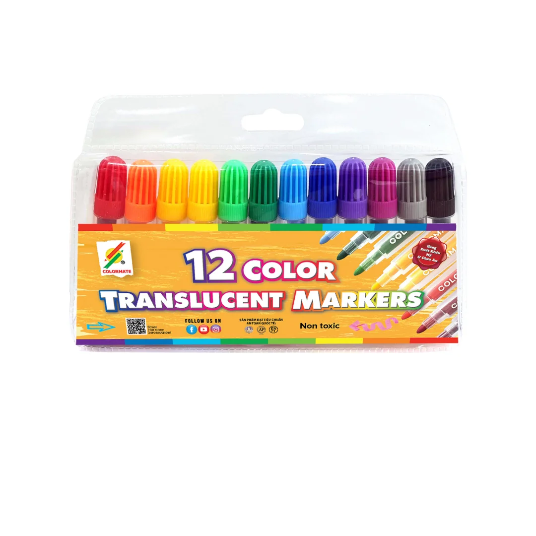 Colormate 12/24/36 цветов чернила на водной основе акриловые ручки мягкие наконечники краски маркеры для окрашивания взрослых