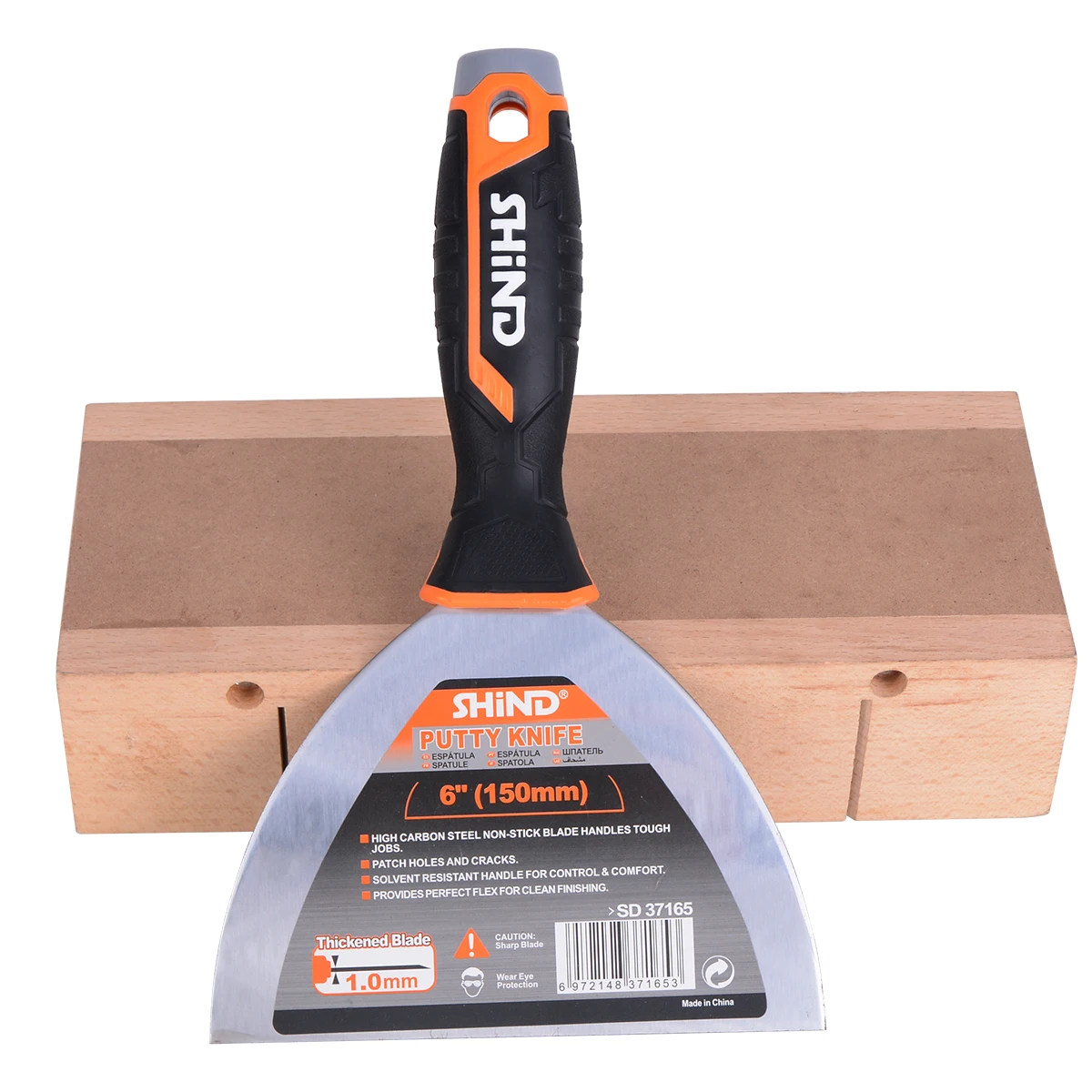 SHIND 37162 Soft Handle Wall Plastering Construction Tools Putty Knife 3inch/75mm Paint Cleaning Scraper With Solvent Resistant