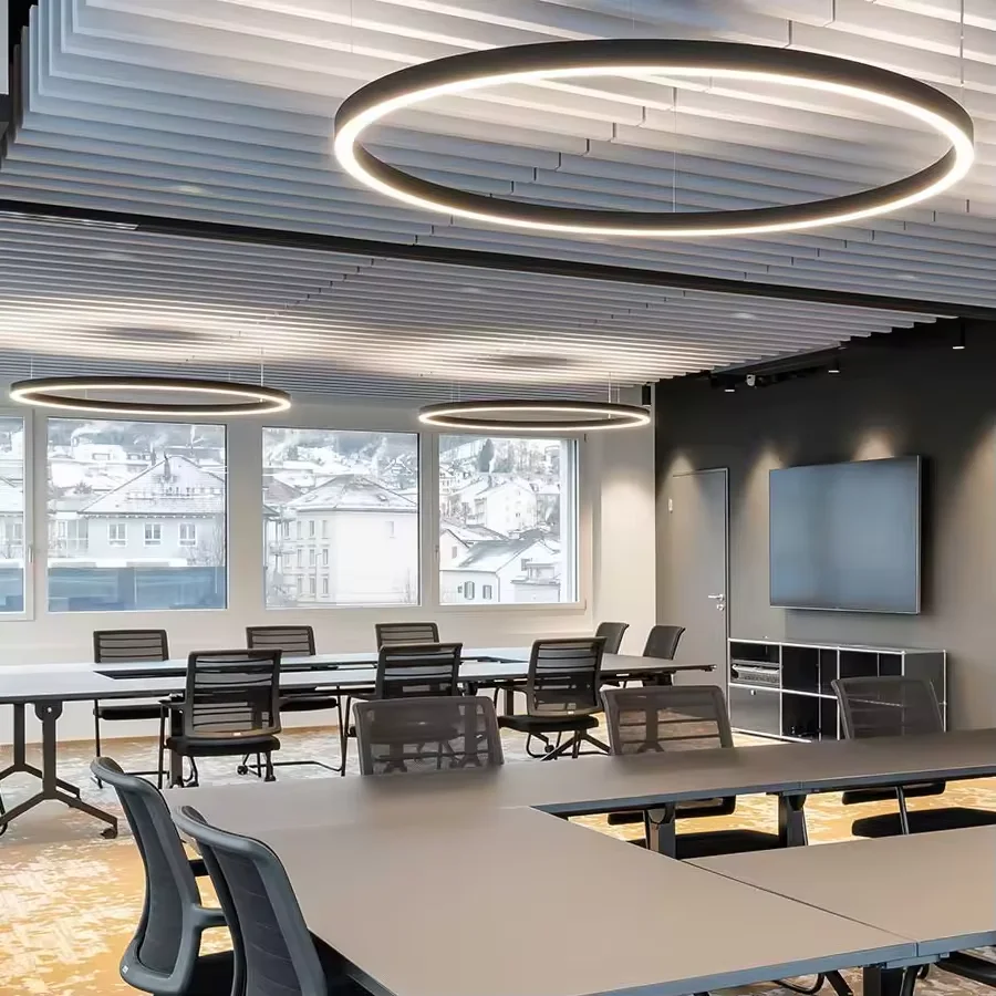 ECOJAS  5years Warranty Aluminum Housing Circle Shape Pendant Lighting Fixture Ce Approved