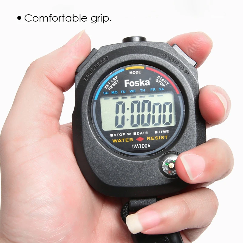 Foska ABS 100 second timing Water Resist Stopwatch with alarm clock