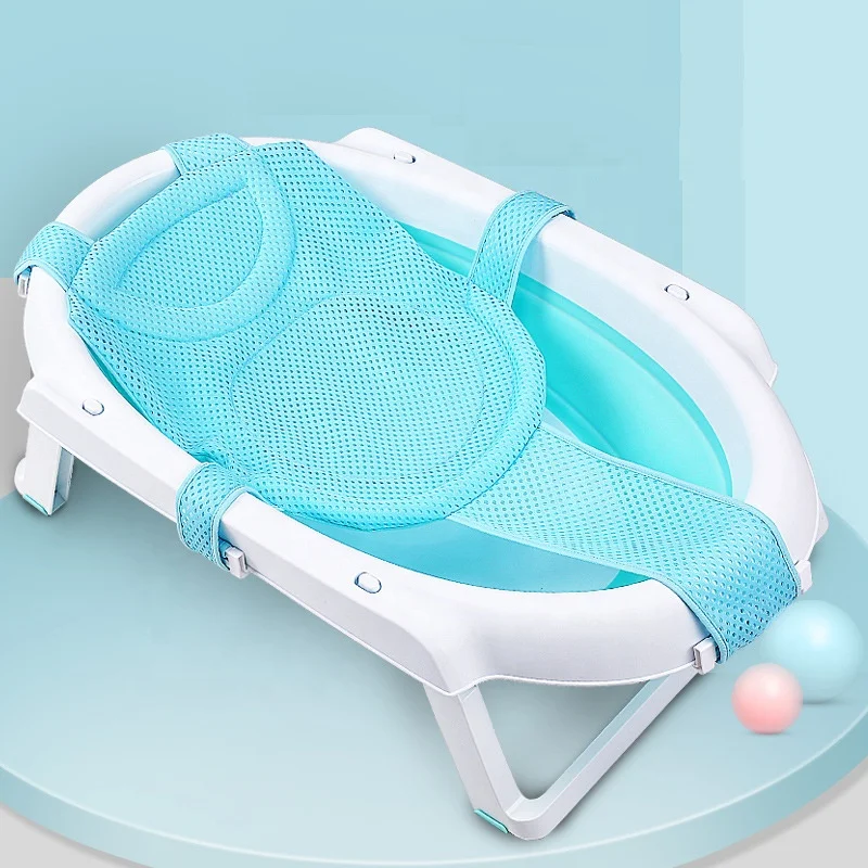 
Infant Adjustable Tub Non-slip T-shaped Shower Net Baby Bath Mesh Baby Cross Shaped Slippery Bath Net Seat 