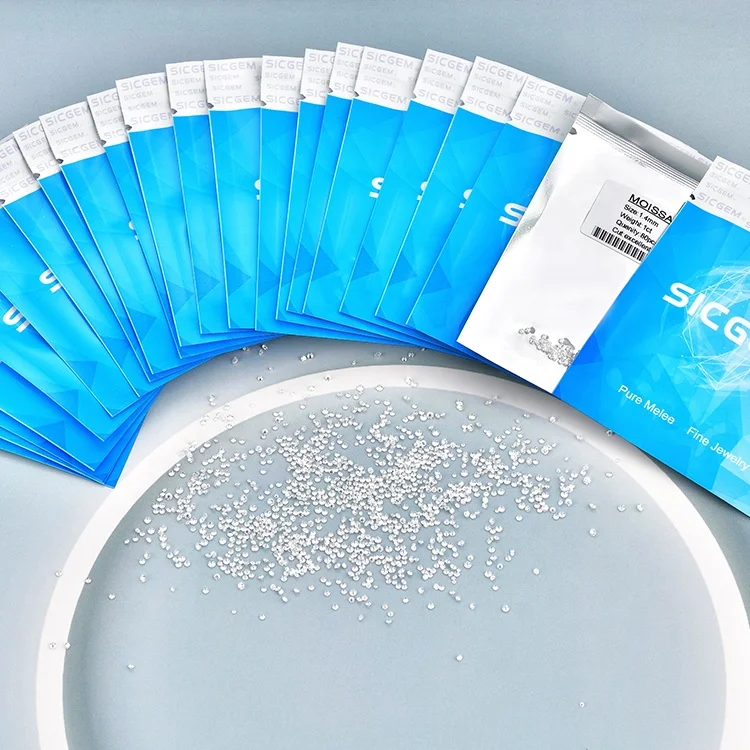 Moissant Factory Wholesalers Manufacturer Wholesale Price Small Loose Moissanite Mele Mossanite Gem Cut Best Melee Moissanite