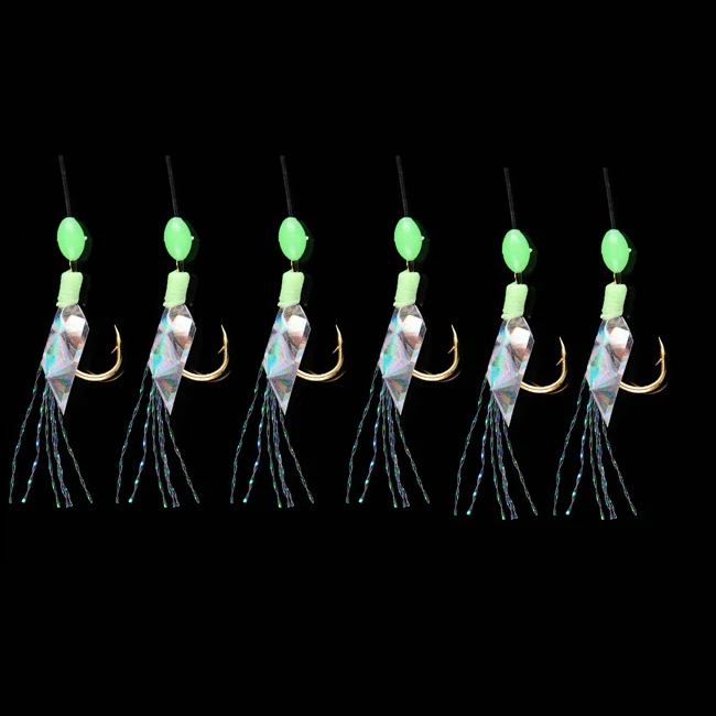 New style  Customized Fish Skin Sabiki Rigs Lure Saltwater Fishing Bait Sabikis