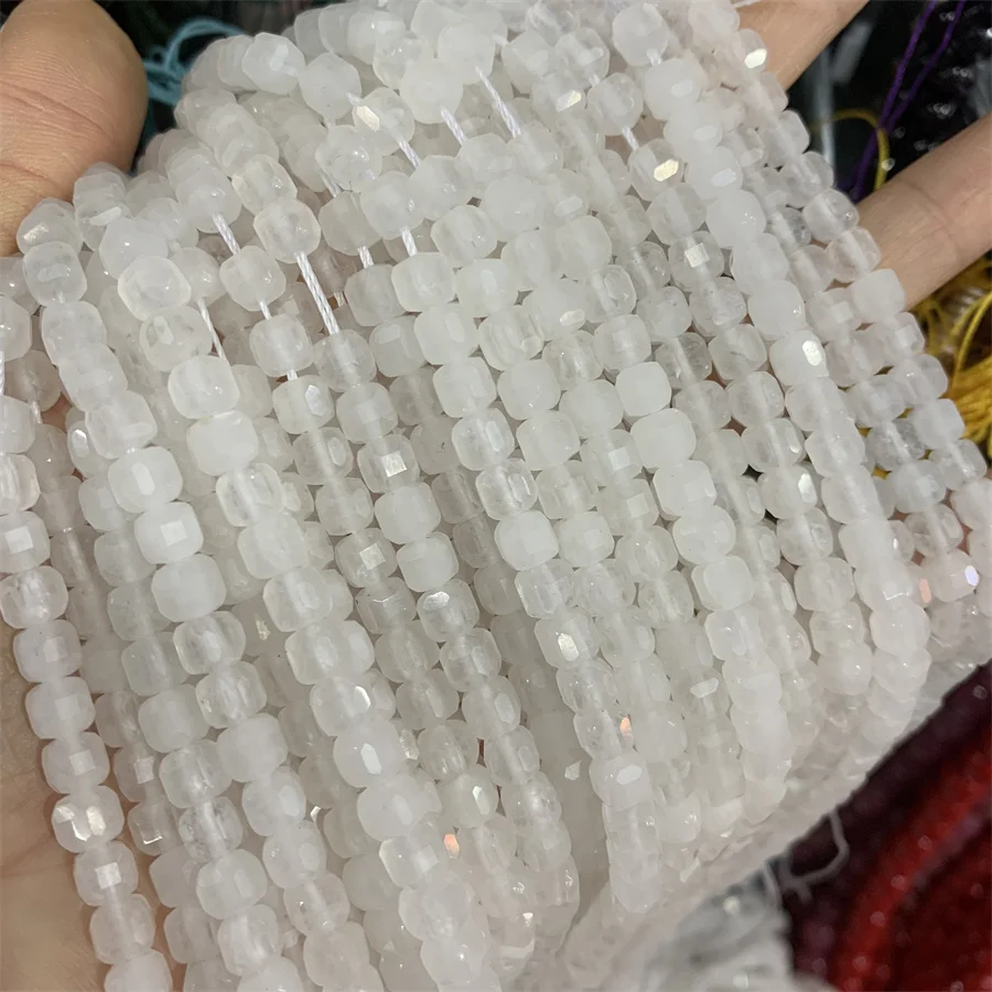 Wholesale 6*6mm faceted Cube  Beads Natural Stone Square Beads Gemstone Loose Square Stone Beads For Jewelry Making