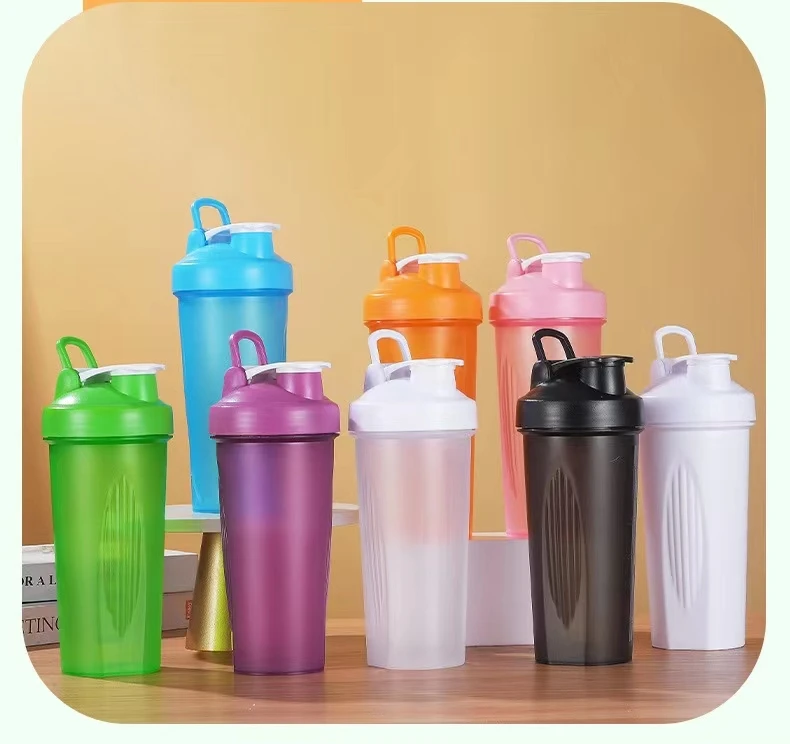 FBA Top Sale 600ml Shaker Gym Bottle Custom Logo Plastic Portable Fitness Gym Sports Protein Shaker Cup Water Bottle