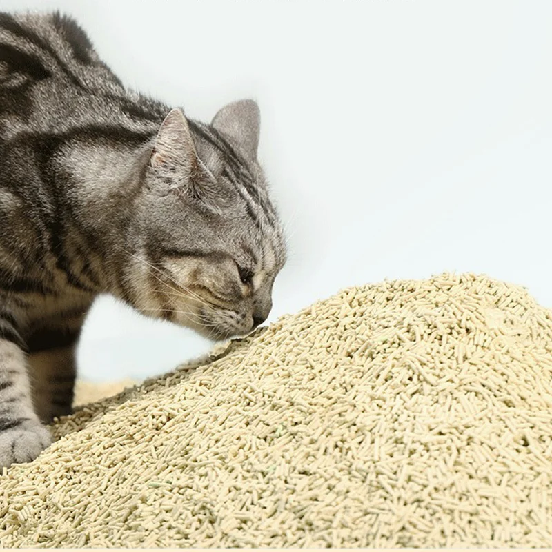 High Quality Tofu cat litter Arena Para Gatos Milk Flavor 1.8kg 2.5kg 6L 7L customized packing 1.5mm 1.8mm 2mm 3mm diameter