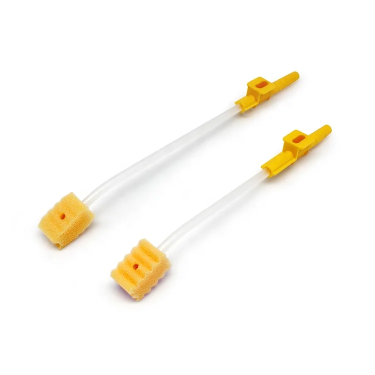 Medical Sponge Suction Tube Disposable Sponge Stick For Single Use Dry Mouth Dental