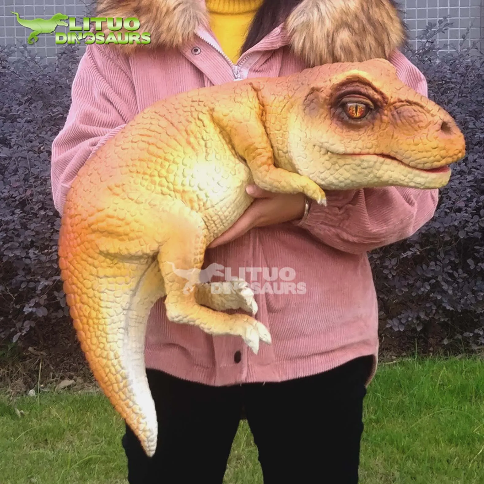  Динозавр рука ребенок T-rex марионетка