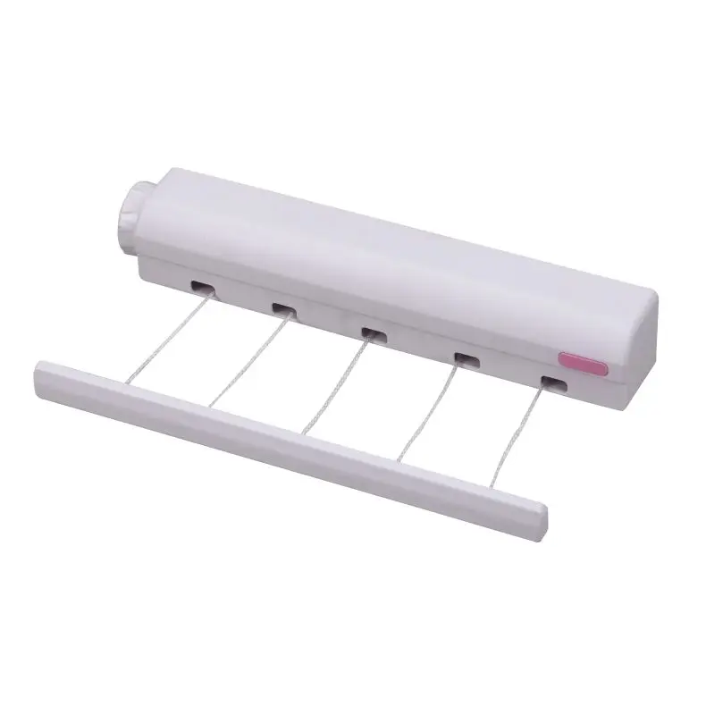 Best Selling 5 Line Wall Mounted Space Saver Laundry Drying Adjustable Rope Shower Clothes Drying Line Retractable Clothesline