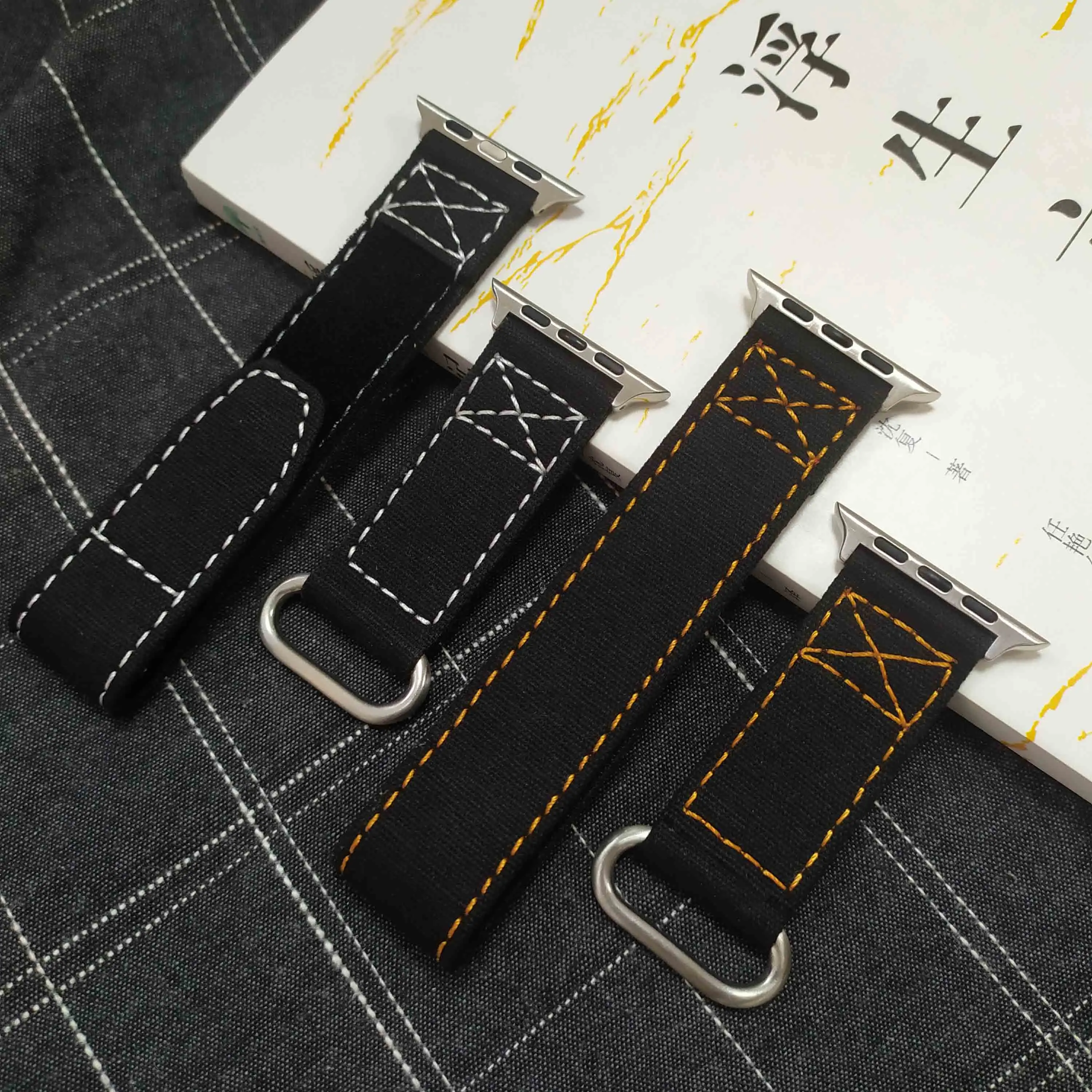 JUELONG Hook and Loop Nylon Strap Compatible Watch Band Breathable Sport Nylon Accessories Bracelet Wristband for Watch Series 8