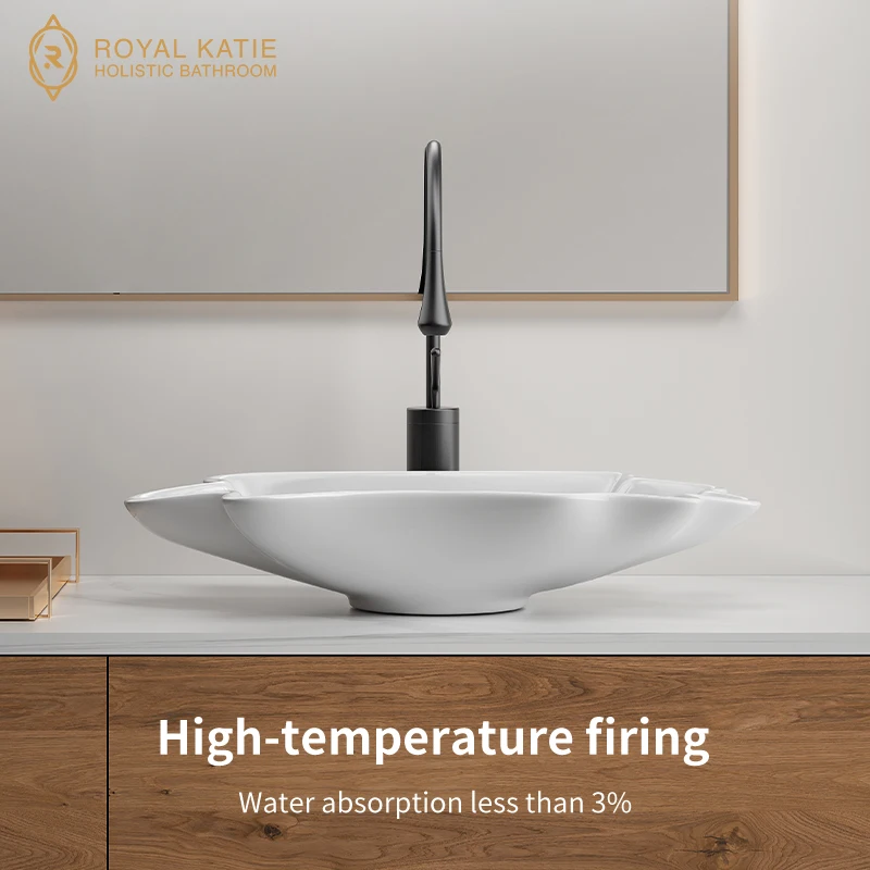 Art ceramic sink glossy black white gold plated  marble basin with Sink plug ceramic art basin washbasin bathroom sink