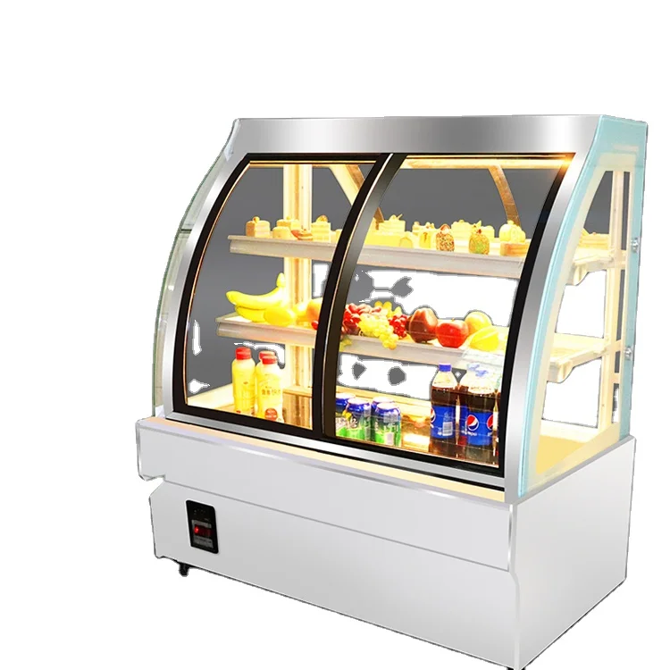 2022 Hot Seller Luxury USA Cake Display Chiller Showcase with LED Lighting