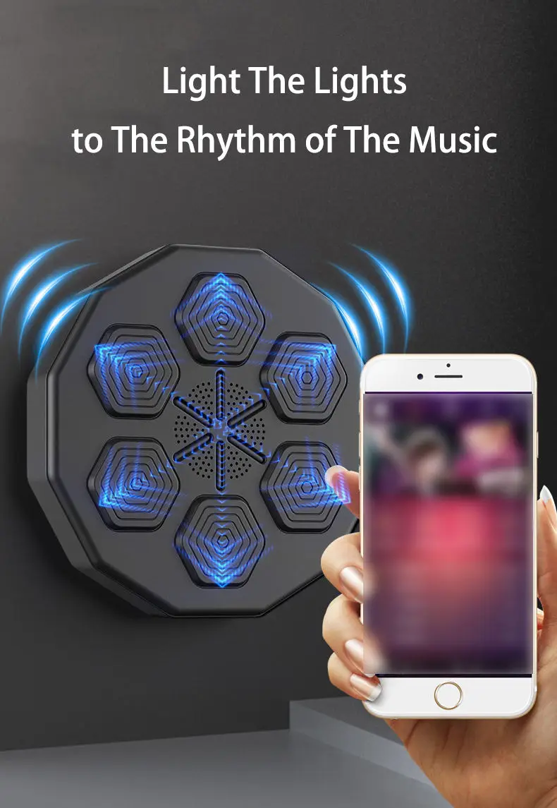 Smart Wall Hanging Target Boxing Machine Electronic Musical Light Punching Pads Boxing Target