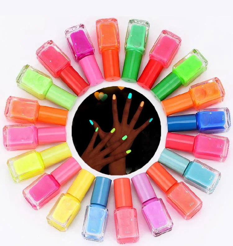 Neon Fluorescent Reflective Effect Esmaltes Light Color UV Gel Soak Off Glow In Dark UV Luminous Nail Polish For Beauty Nails
