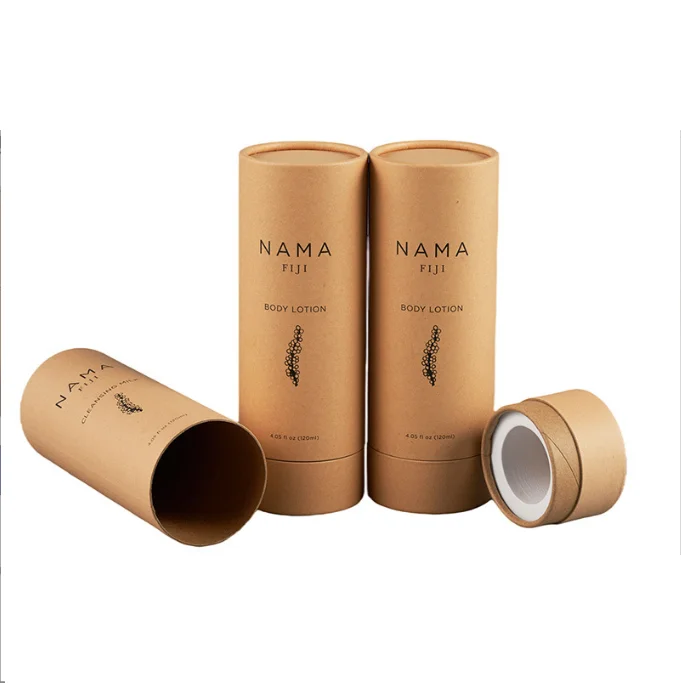 Custom Jar Tube Packaging Biodegradable Loose Leaf Tea Kraft Paper Cardboard Tube For Protein Powder Food Products