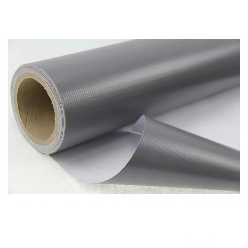 430gms Eco Solvent Grey Back PVC Flex Banner Inkjet Printing Display Vinyl PVC Flex Film Roll Up Banner Material for Advertising